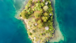 An island from above